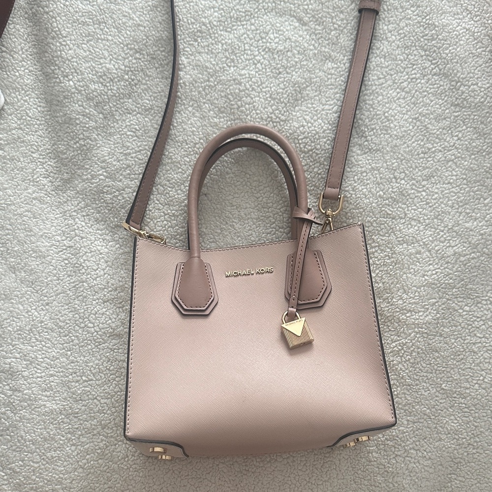 Michael Kors Blush and Taupe Satchel